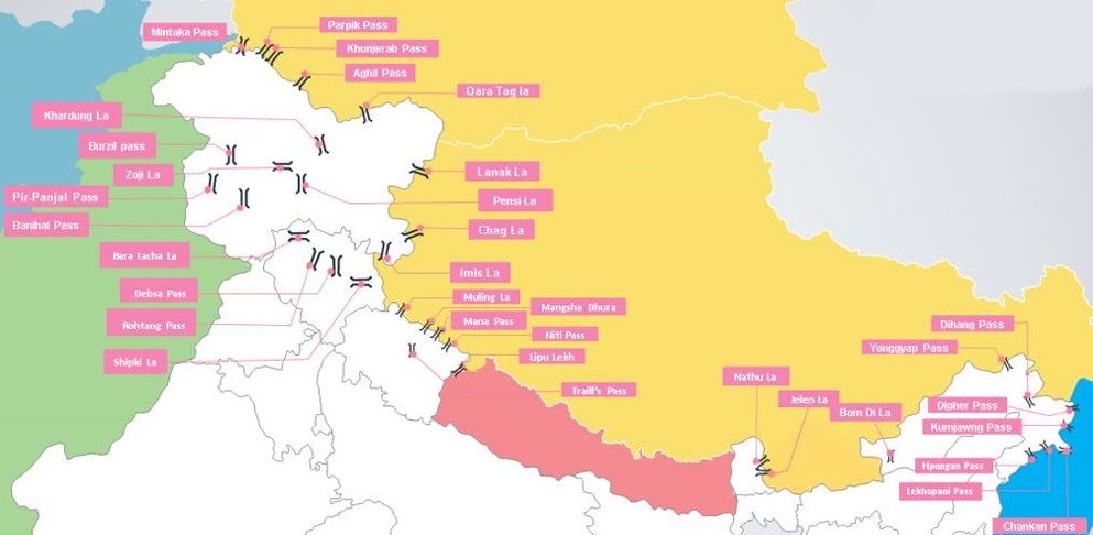 Mountain Passes in northern India