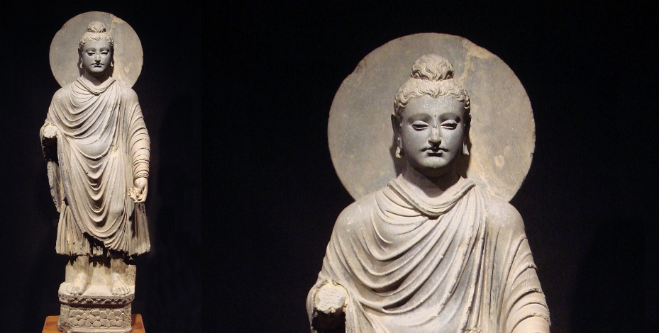Statue of Standing Buddha from Gandhara: Pakistan