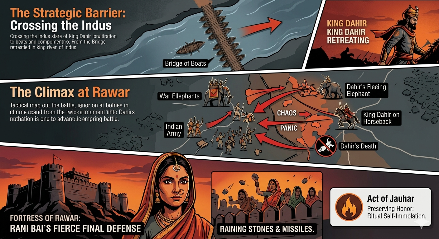 The Battle of Rawar: King Dahir and the Jauhar of Rani Bai