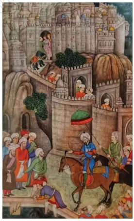 Babar Inspecting the Fort of Gwalior