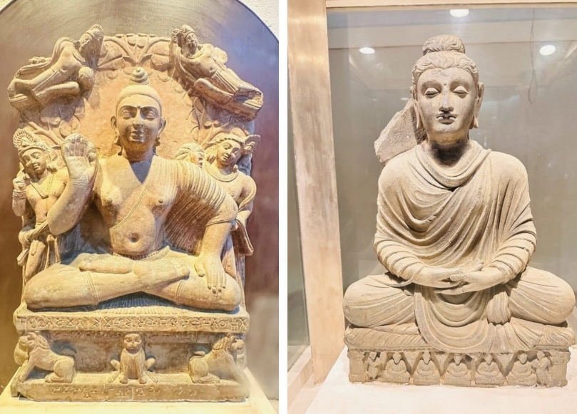 Comparison of Buddha sculptures between Mathura and Gandhara school of art