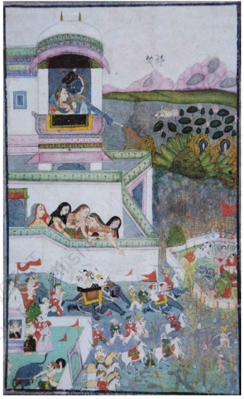 Bundi School of Paintings - Baramasa seasonal depiction