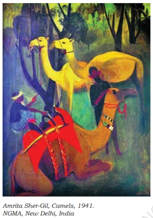 Camel Paintings by Amrita Sher-Gil reflecting rural Indian cultural elements