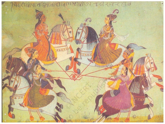 Chaugan Players Painting by Dana