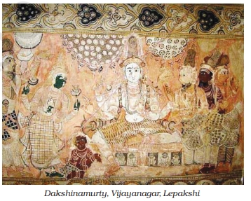 Dakshinamurthy Vijayanagara Murals at Lepakshi temple