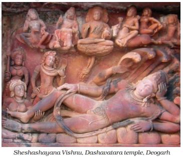 Dashavatar Temple, Deogarh - Sheshashayana panel