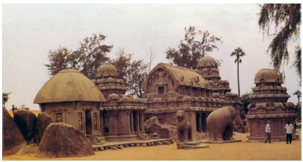 Five Rathas Temple, Mahabalipuram - Monolithic stone structures
