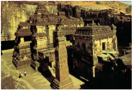Kailashnatha Temple, Ellora - Single living rock carving