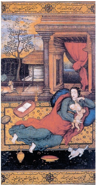 Madonna and Her Child Painting by Basawan