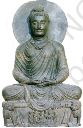 Meditating Buddha Gandhara - Sculpture of the Buddha in deep meditation