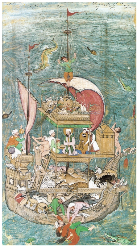 Miskin Noah's Ark Akbar illustration from the Akbarnama