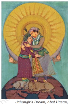 Painting of Jahangir's Dream by Abul Hasan