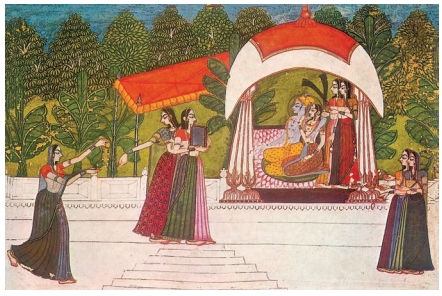 Painting of Krishna and Radha from Krishangarh Paintings