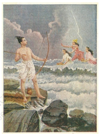 Rama Pride of Ocean by Raja Ravi Verma
