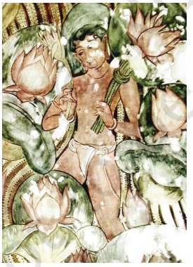 Sittanavasal Pandya Murals depicting Jain Tirthankaras and detailed figures