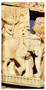 Stone Carving Sanchi Stupa - Detailed high-relief stone carvings on Sanchi Stupa showing Jataka tales.