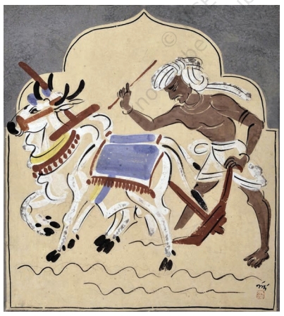 Tiller of the Soil by Nandlal Bose