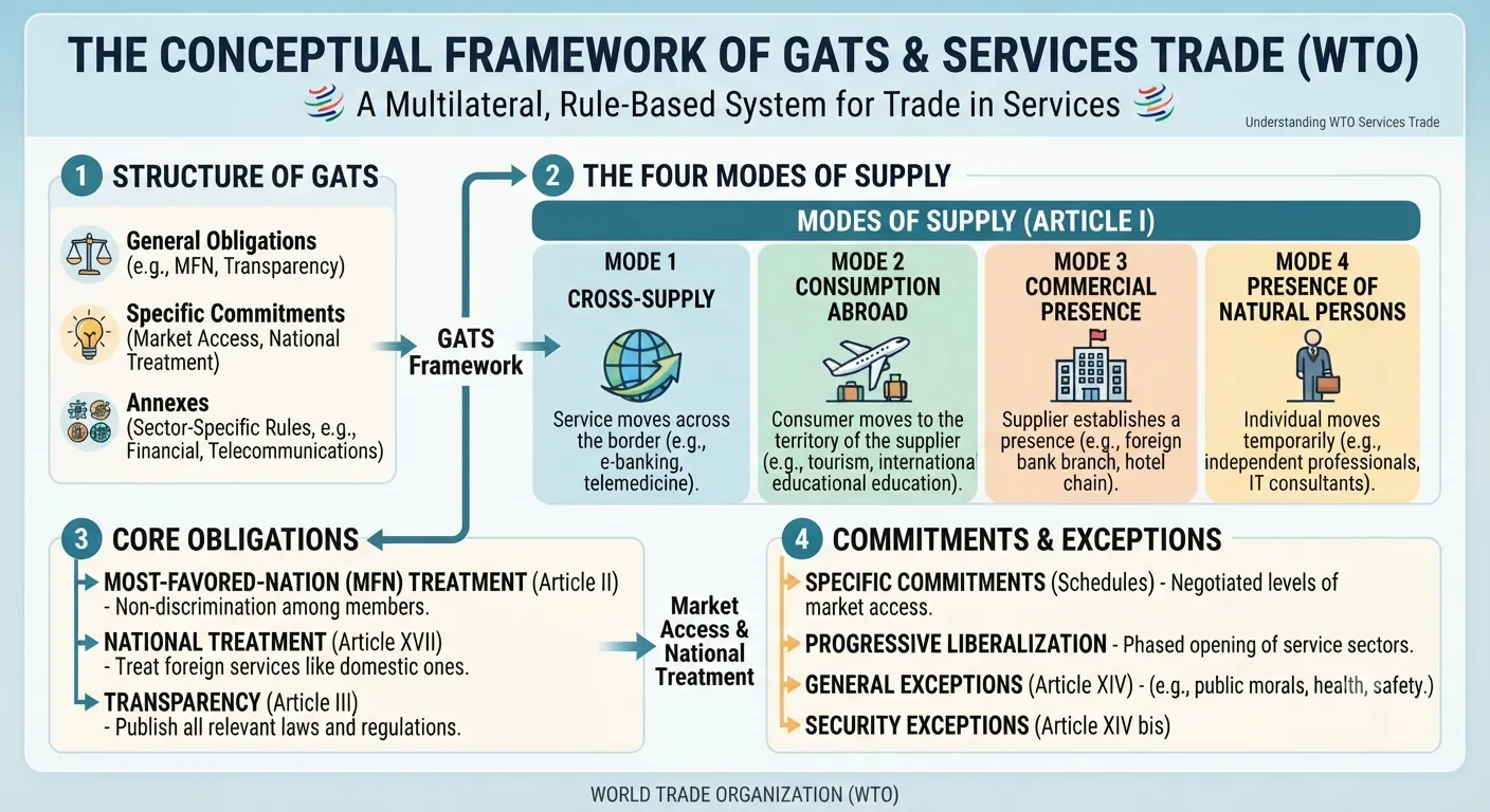The conceptual framework of GATS and services trade under WTO