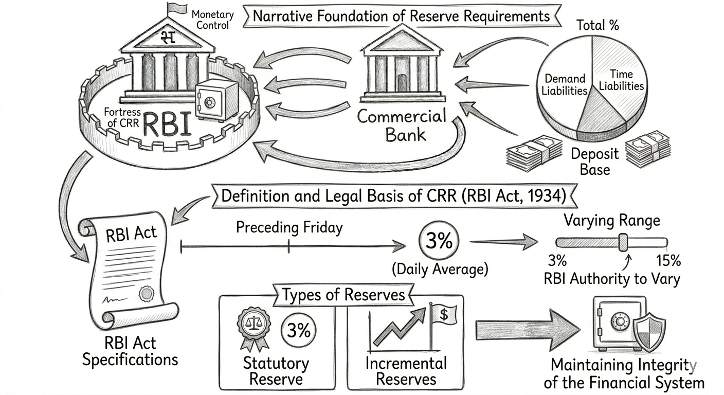 Legal framework and basis of Cash Reserve Ratio