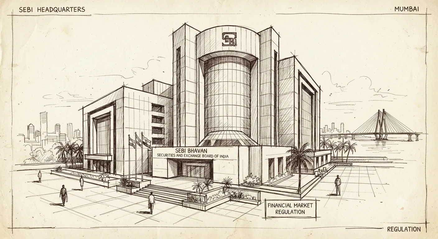 The Securities and Exchange Board of India building representing financial market regulation