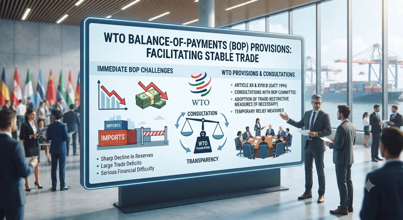 WTO Balance of Payments provisions illustrating Article XII and Article XVIIIB frameworks