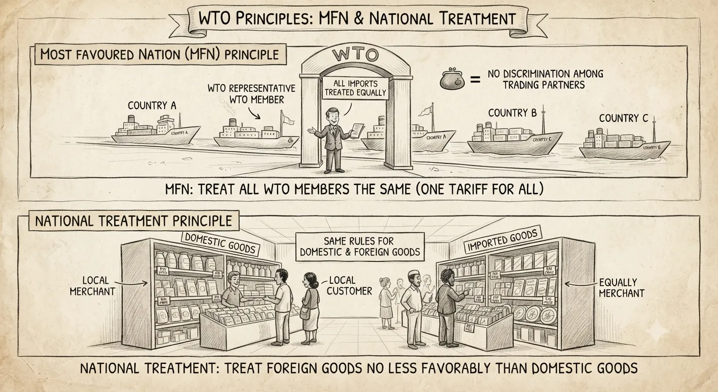 Overview of WTO Most Favoured Nation and National Treatment principles