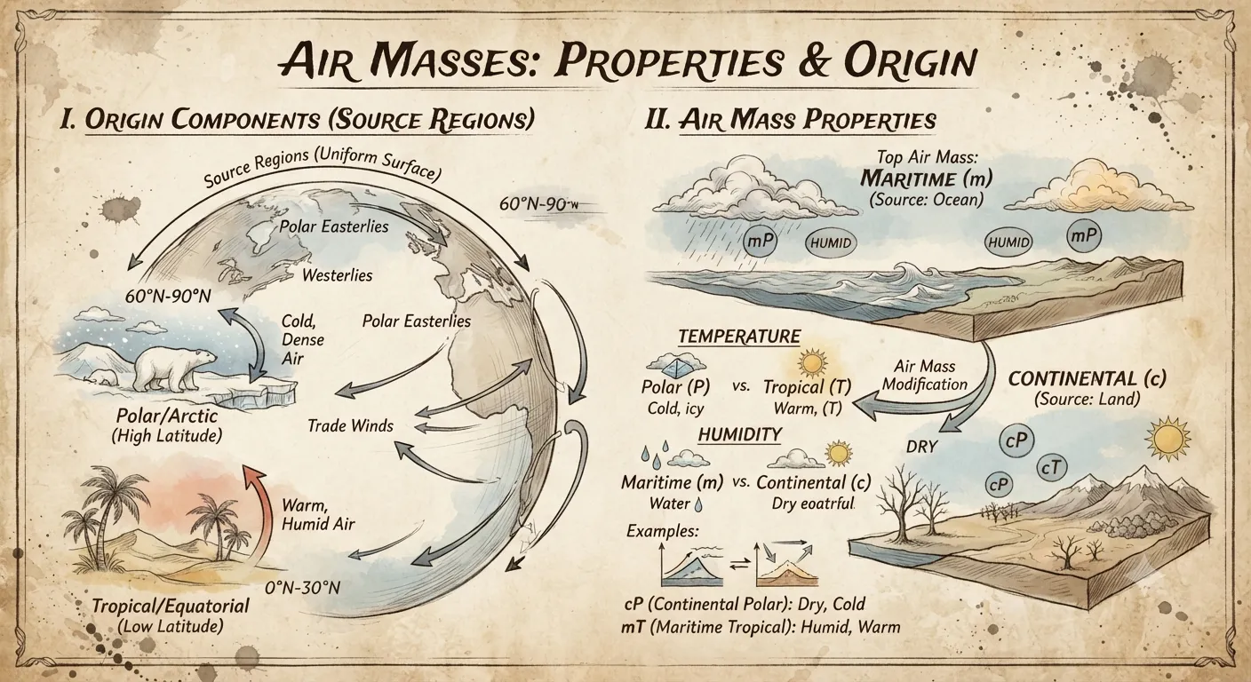 Key aspects of Air Mass properties and origin components