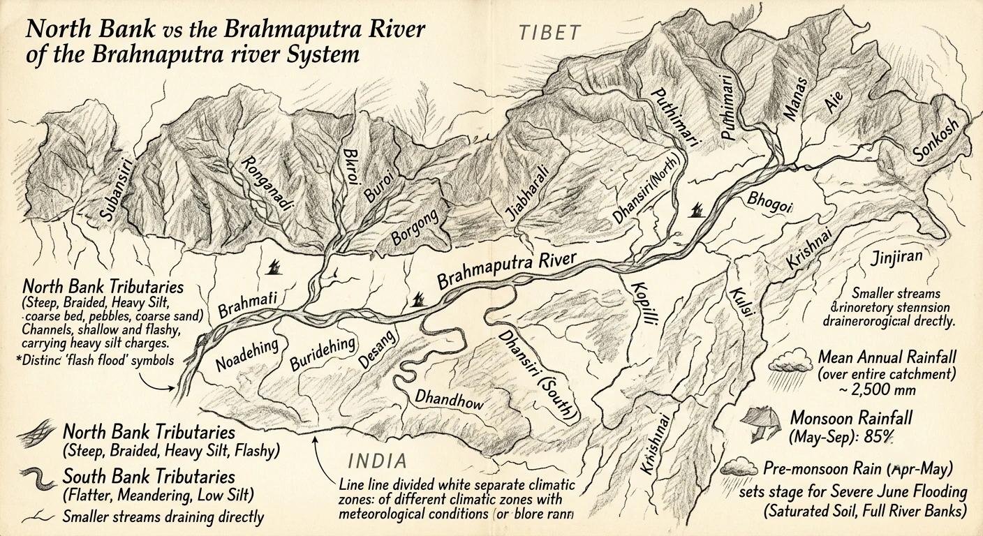 The Brahmaputra plains spanning from Sadiya to Dhubri