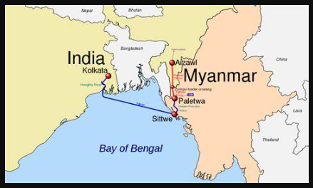 India-Myanmar diplomatic map
