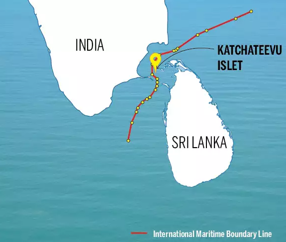 Map of Katchatheevu islet